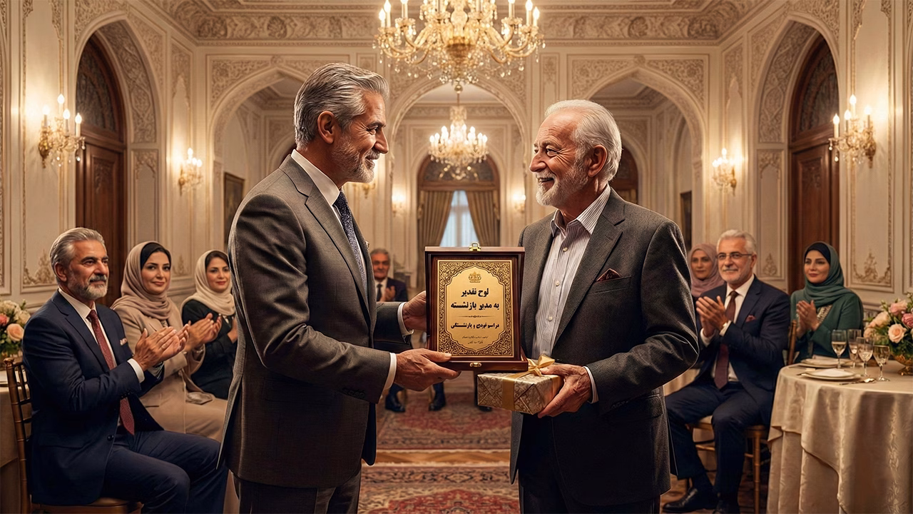 مراسم اهدای لوح تقدیر به مدیر بازنشسته